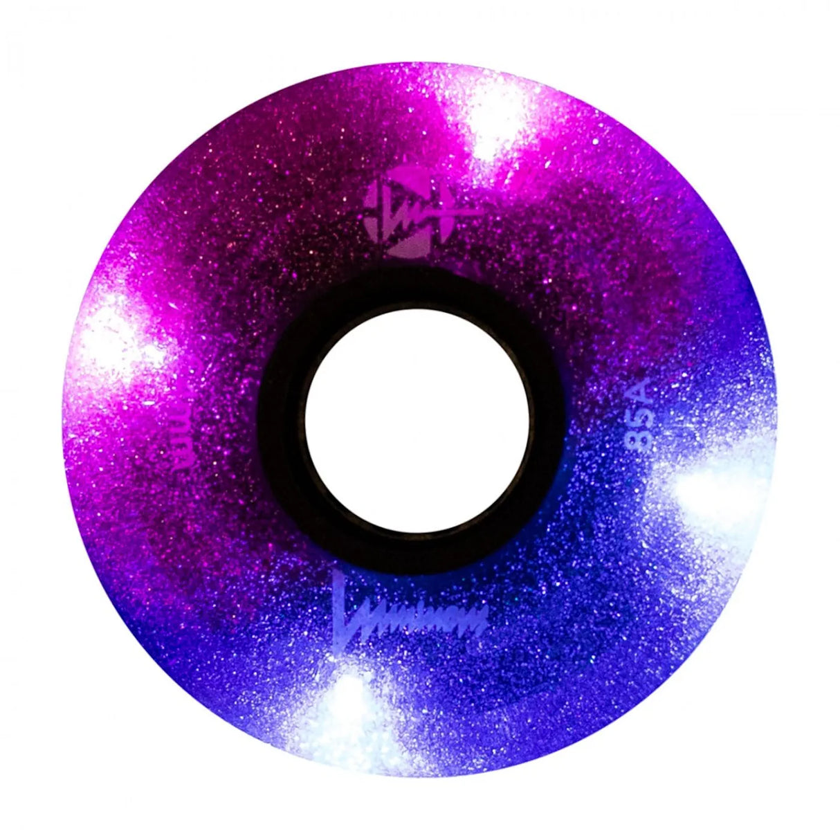 SKALUWL-LU6485-GA-BK LUMINOUS Galaxy LED Wheels | 64mm 85A | 4-Pack | LED Leuchtrollen | Urban Inline Rollen Aggressive & Urban Inline Rollen Aggressive Inline Rollen Inline Rollen Urban Inline Rollen Edition Urban Inline Rollen Fitness Inline Rollen für Inliner Stuntrollen Rollerblades Rollerblading Aggressive Inline Skating Aggressive Inline Skating Rollerblading Blading Inline Skating Inliner Skateschule und Skateshop Weil am Rhein SkaMiDan Lörrach Freiburg Basel Deutschland Germany