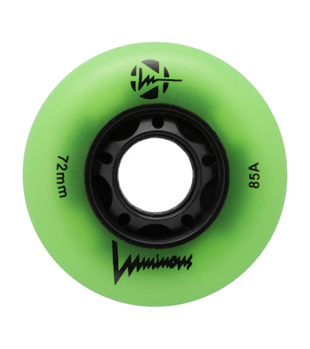 SKALUWL-LU72-GR-GW/GreenGlow Luminous LED Wheels 72mm 85A | Luminous LED Rollen für Inlineskates in GreenGlow | 4-Pack || Inline Skating Rollen Inline Skating Wheels Rollerblading Wheels Inline Skating Rollerblading Inlineskaterollen Skating Wheels for Rollerblader Rollen für Inlineskater Lörrach Freiburg Basel Inliner Richtige Größe right Size for Rollerblades Langhaltende Inlineskaterollen Longlasting Wheels for Rollerblading Skateschule und Skateshop Weil am Rhein SkaMiDan Deutschland Germany