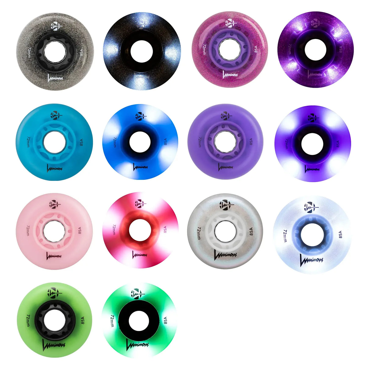 SKALUWL-LU72-NS-BK/NightSky Luminous LED Wheels 72mm 85A | Luminous LED Rollen für Inlineskates in verschiedenen Farben | 4-Pack || Inline Skating Rollen Inline Skating Wheels Rollerblading Wheels Inline Skating Rollerblading Inlineskaterollen Skating Wheels for Rollerblader Rollen für Inlineskater Lörrach Freiburg Basel Inliner Richtige Größe right Size for Rollerblades Langhaltende Inlineskaterollen Longlasting Wheels for Rollerblading Skateschule und Skateshop Weil am Rhein SkaMiDan Deutschland Germany