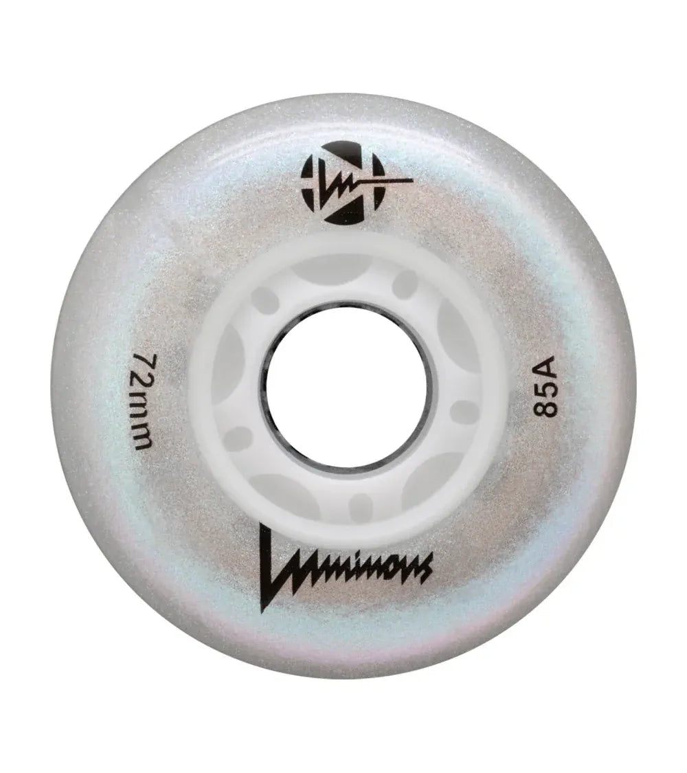 SKALUWL-LU72-PE-WHWhitePearl Luminous LED Wheels 72mm 85A | Luminous LED Rollen für Inlineskates in WhitePearl | 4-Pack || Inline Skating Rollen Inline Skating Wheels Rollerblading Wheels Inline Skating Rollerblading Inlineskaterollen Skating Wheels for Rollerblader Rollen für Inlineskater Lörrach Freiburg Basel Inliner Richtige Größe right Size for Rollerblades Langhaltende Inlineskaterollen Longlasting Wheels for Rollerblading Skateschule und Skateshop Weil am Rhein SkaMiDan Deutschland Germany