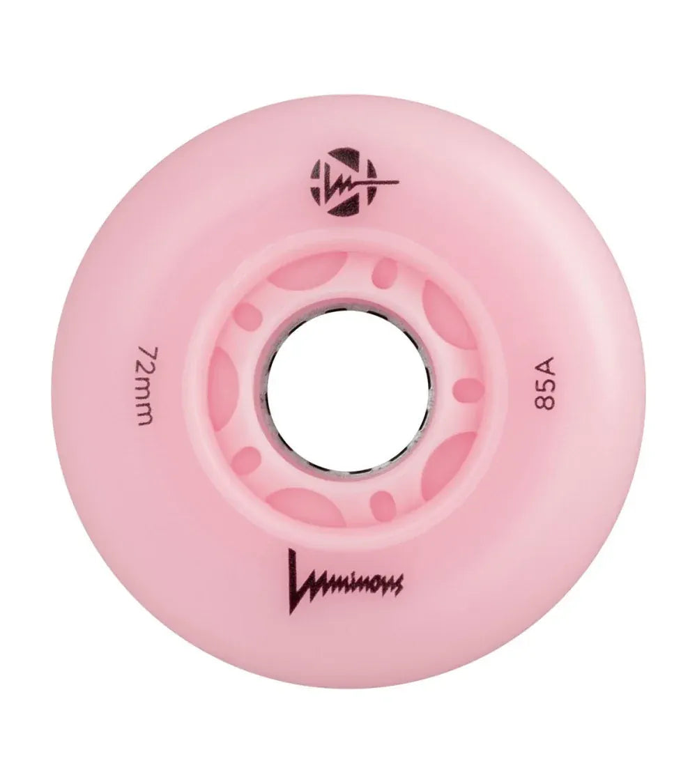 SKALUWL-LU7285-FL-PK/Flamingo Luminous LED Wheels 72mm 85A | Luminous LED Rollen für Inlineskates in Flamingo | 4-Pack || Inline Skating Rollen Inline Skating Wheels Rollerblading Wheels Inline Skating Rollerblading Inlineskaterollen Skating Wheels for Rollerblader Rollen für Inlineskater Lörrach Freiburg Basel Inliner Richtige Größe right Size for Rollerblades Langhaltende Inlineskaterollen Longlasting Wheels for Rollerblading Skateschule und Skateshop Weil am Rhein SkaMiDan Deutschland Germany