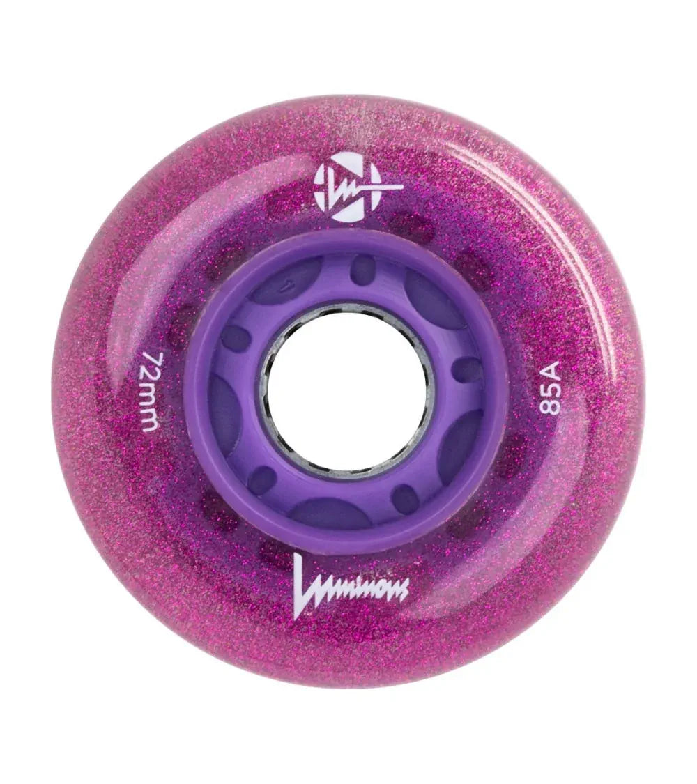 SKALUWL-LU7285-PH-PU/PurpleHaze Luminous LED Wheels 72mm 85A | Luminous LED Rollen für Inlineskates in PurpleHaze | 4-Pack || Inline Skating Rollen Inline Skating Wheels Rollerblading Wheels Inline Skating Rollerblading Inlineskaterollen Skating Wheels for Rollerblader Rollen für Inlineskater Lörrach Freiburg Basel Inliner Richtige Größe right Size for Rollerblades Langhaltende Inlineskaterollen Longlasting Wheels for Rollerblading Skateschule und Skateshop Weil am Rhein SkaMiDan Deutschland Germany