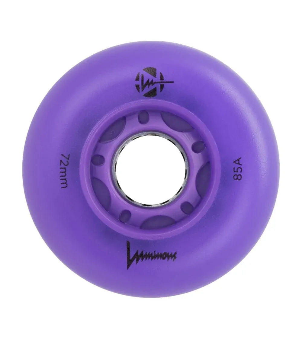 SKALUWL-LU7285-PU-PU/Purple Luminous LED Wheels 72mm 85A | Luminous LED Rollen für Inlineskates in Purple | 4-Pack || Inline Skating Rollen Inline Skating Wheels Rollerblading Wheels Inline Skating Rollerblading Inlineskaterollen Skating Wheels for Rollerblader Rollen für Inlineskater Lörrach Freiburg Basel Inliner Richtige Größe right Size for Rollerblades Langhaltende Inlineskaterollen Longlasting Wheels for Rollerblading Skateschule und Skateshop Weil am Rhein SkaMiDan Deutschland Germany
