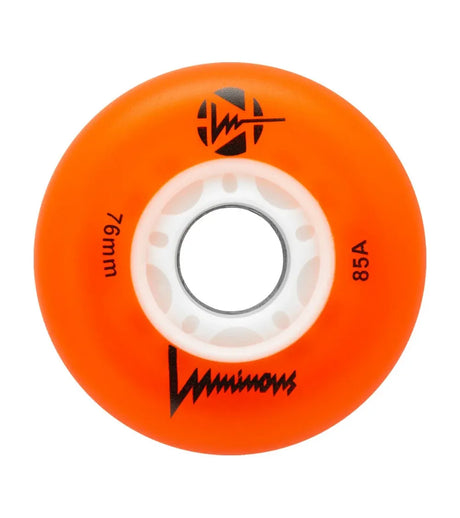 SKALUWL-LU76-OR-WH/Orange Luminous LED Wheels 76mm 85A | Luminous LED Rollen für Inlineskates in Orange | 4-Pack || Inline Skating Rollen Inline Skating Wheels Rollerblading Wheels Inline Skating Rollerblading Inlineskaterollen Skating Wheels for Rollerblader  Rollen für Inlineskater Lörrach Freiburg Basel Inliner Richtige Größe right Size for Rollerblades Langhaltende Inlineskaterollen Longlasting Wheels for Rollerblading Skateschule und Skateshop Weil am Rhein SkaMiDan Deutschland Germany