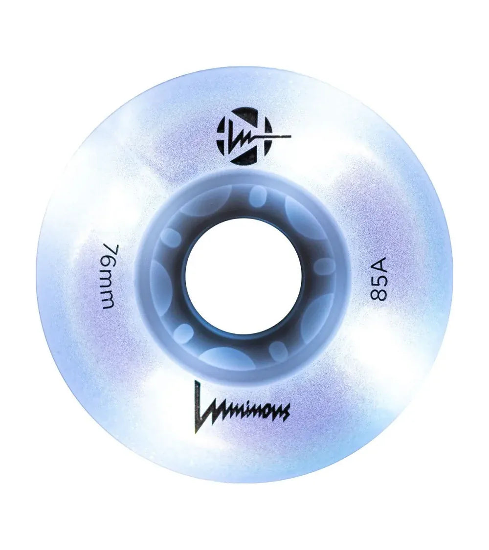 SKALUWL-LU76-PE-WH/WhitePearl Luminous LED Wheels 76mm 85A | Luminous LED Rollen für Inlineskates in White Pearl | 4-Pack || Inline Skating Rollen Inline Skating Wheels Rollerblading Wheels Inline Skating Rollerblading Inlineskaterollen Skating Wheels for Rollerblader Rollen für Inlineskater Lörrach Freiburg Basel Inliner Richtige Größe right Size for Rollerblades Langhaltende Inlineskaterollen Longlasting Wheels for Rollerblading Skateschule und Skateshop Weil am Rhein SkaMiDan Deutschland Germany