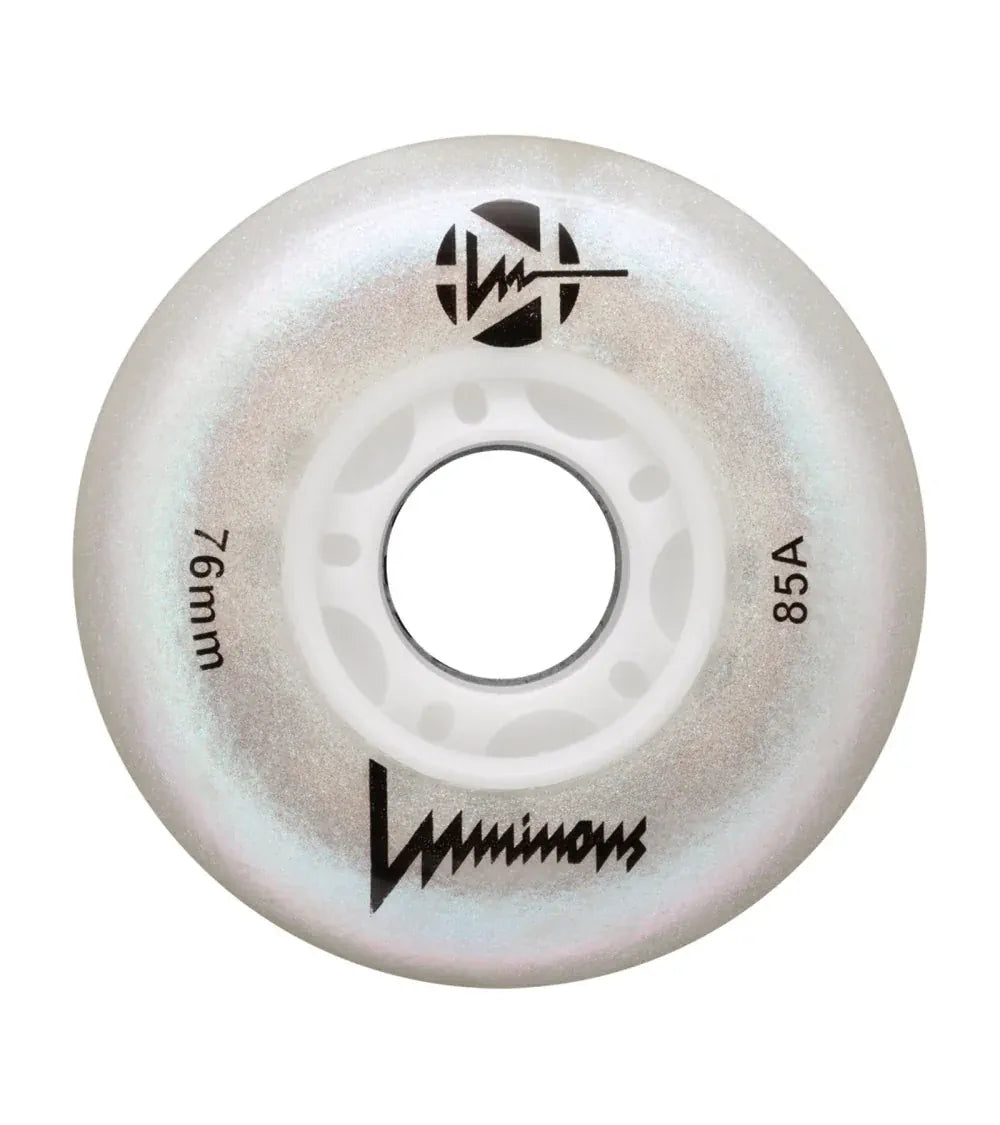 SKALUWL-LU76-PE-WH/WhitePearl Luminous LED Wheels 76mm 85A | Luminous LED Rollen für Inlineskates in White Pearl | 4-Pack || Inline Skating Rollen Inline Skating Wheels Rollerblading Wheels Inline Skating Rollerblading Inlineskaterollen Skating Wheels for Rollerblader Rollen für Inlineskater Lörrach Freiburg Basel Inliner Richtige Größe right Size for Rollerblades Langhaltende Inlineskaterollen Longlasting Wheels for Rollerblading Skateschule und Skateshop Weil am Rhein SkaMiDan Deutschland Germany