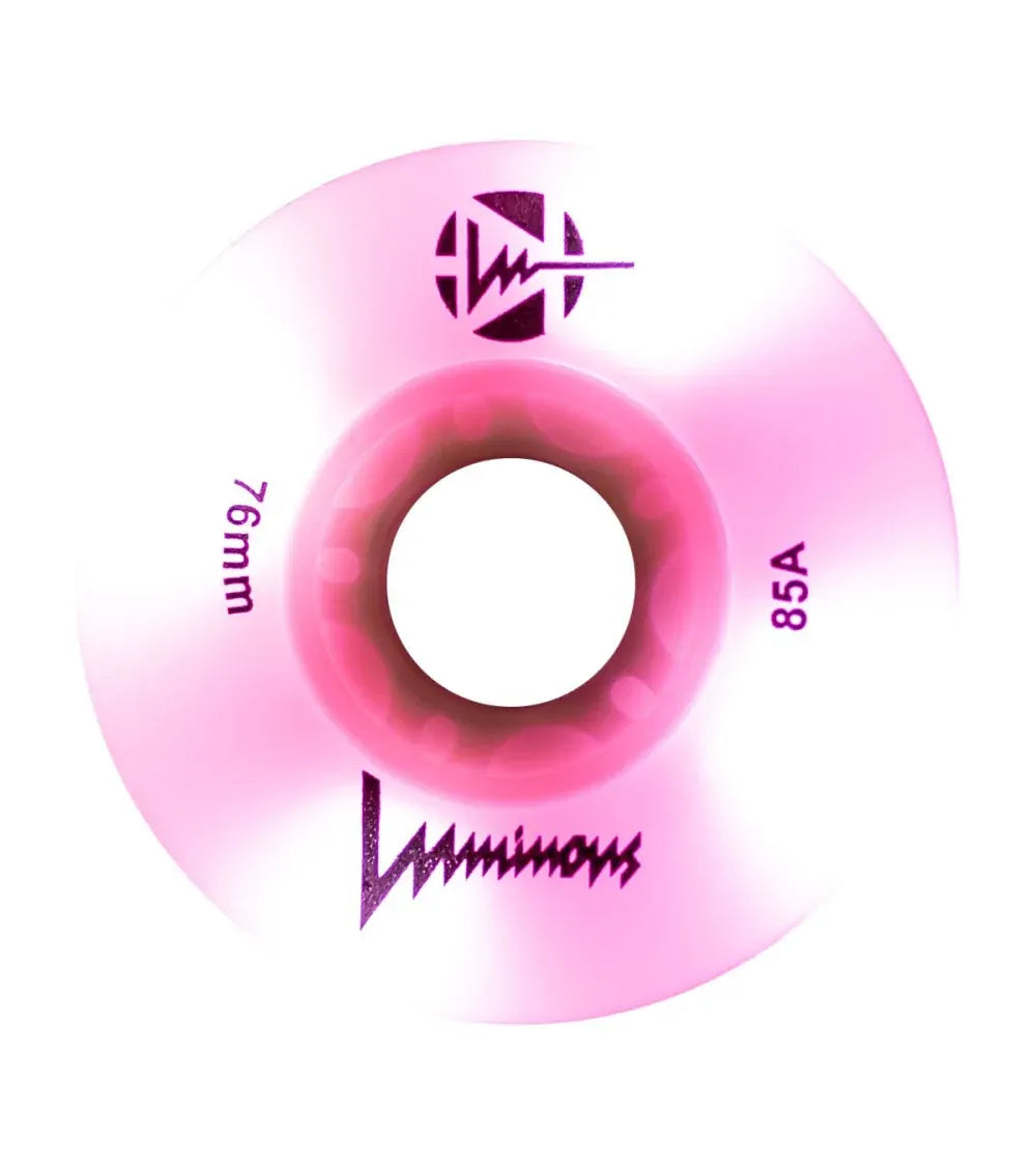 SKALUWL-LU76-PK-WH/Pink Luminous LED Wheels 76mm 85A | Luminous LED Rollen für Inlineskates in Pink | 4-Pack || Inline Skating Rollen Inline Skating Wheels Rollerblading Wheels Inline Skating Rollerblading Inlineskaterollen Skating Wheels for Rollerblader Rollen für Inlineskater Lörrach Freiburg Basel Inliner Richtige Größe right Size for Rollerblades Langhaltende Inlineskaterollen Longlasting Wheels for Rollerblading Skateschule und Skateshop Weil am Rhein SkaMiDan Deutschland Germany