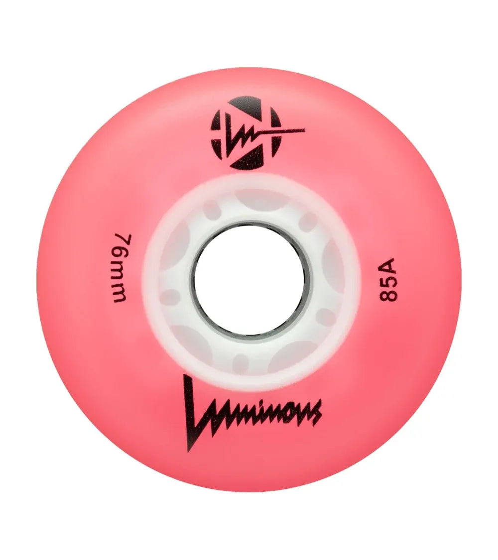 SKALUWL-LU76-PK-WH/Pink Luminous LED Wheels 76mm 85A | Luminous LED Rollen für Inlineskates in Pink | 4-Pack || Inline Skating Rollen Inline Skating Wheels Rollerblading Wheels Inline Skating Rollerblading Inlineskaterollen Skating Wheels for Rollerblader Rollen für Inlineskater Lörrach Freiburg Basel Inliner Richtige Größe right Size for Rollerblades Langhaltende Inlineskaterollen Longlasting Wheels for Rollerblading Skateschule und Skateshop Weil am Rhein SkaMiDan Deutschland Germany