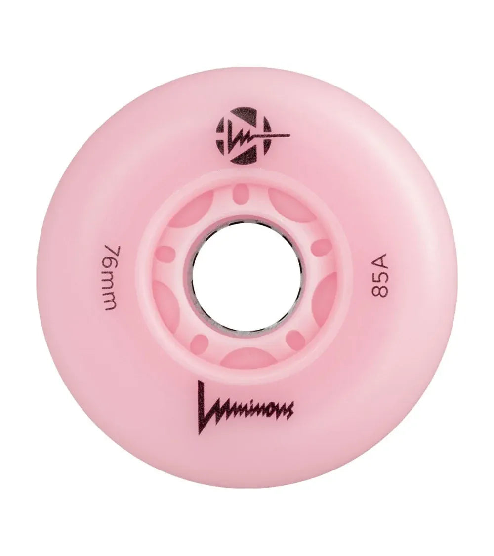 SKALUWL-LU7685-FL-PK/Flamingo Luminous LED Wheels 76mm 85A | Luminous LED Rollen für Inlineskates in Flamingo | 4-Pack || Inline Skating Rollen Inline Skating Wheels Rollerblading Wheels Inline Skating Rollerblading Inlineskaterollen Skating Wheels for Rollerblader Rollen für Inlineskater Lörrach Freiburg Basel Inliner Richtige Größe right Size for Rollerblades Langhaltende Inlineskaterollen Longlasting Wheels for Rollerblading Skateschule und Skateshop Weil am Rhein SkaMiDan Deutschland Germany