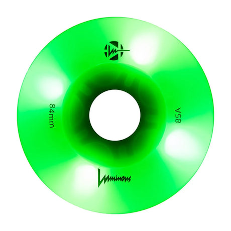 SKALUWL-LU84-GR-AP-GW/GreenGlow Luminous LED Wheels 84mm 85A | Luminous LED Rollen für Inlineskates in GreenGlow | 4-Pack | Leuchtrollen | Fitness & Urban Inline Rollen Rollerblading Wheels Inline Skating Rollerblading Inlineskaterollen Skating Wheels for Rollerblader  Rollen für Inlineskater Lörrach Freiburg Basel Inliner Richtige Größe right Size for Rollerblades Langhaltende Inlineskaterollen Longlasting Wheels for Rollerblading Skateschule und Skateshop Weil am Rhein SkaMiDan Deutschland Germany
