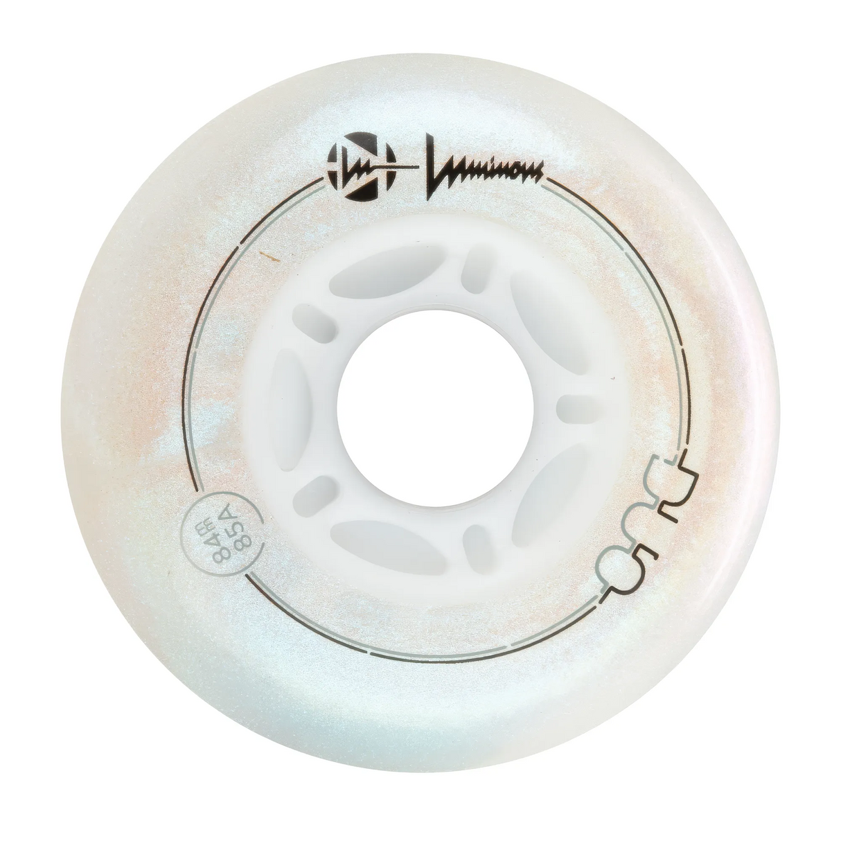 SKALUWL-LU8485-DUO-WH-PE/WhitePearl Luminous LED Wheels Duo 84mm 85A – verschiedene Farben | Luminous LED Rollen für Inlineskates | Leuchtrollen | Fitness & Urban Inline Rollen Inline Skating Rollerblading Inlineskaterollen Skating Wheels for Rollerblader Rollen für Inlineskater Lörrach Freiburg Basel Inliner Richtige Größe right Size for Rollerblades Langhaltende Inlineskaterollen Longlasting Wheels for Rollerblading Skateschule und Skateshop Weil am Rhein SkaMiDan Deutschland Germany