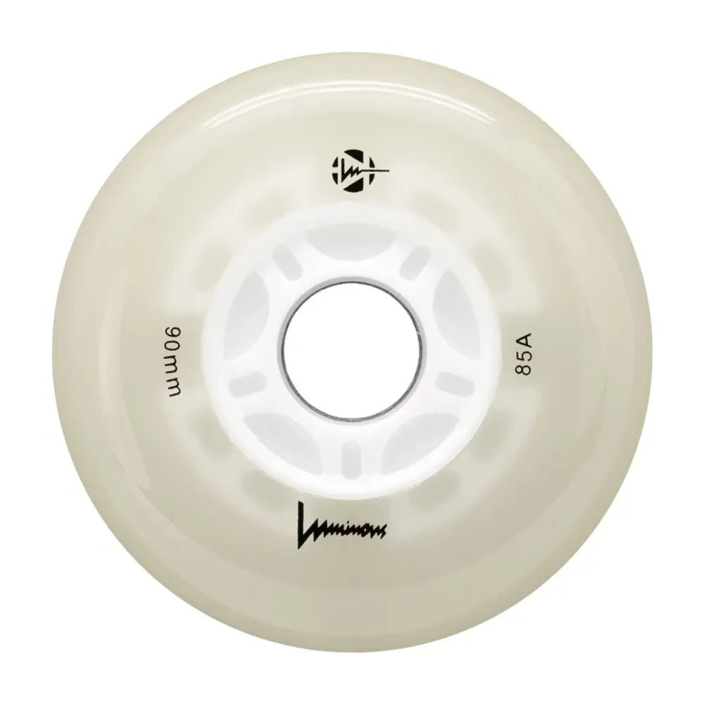 SKALUWL-LU90-WH-GW/WhiteGlow Luminous LED Wheels 90mm 85A | Luminous LED Rollen für Inlineskates in White Glow | 4-Pack | Leuchtrollen | Fitness & Urban Inline Rollen Rollerblading Wheels Inline Skating Rollerblading Inlineskaterollen Skating Wheels for Rollerblader Rollen für Inlineskater Lörrach Freiburg Basel Inliner Richtige Größe right Size for Rollerblades Langhaltende Inlineskaterollen Longlasting Wheels for Rollerblading Skateschule und Skateshop Weil am Rhein SkaMiDan Deutschland Germany