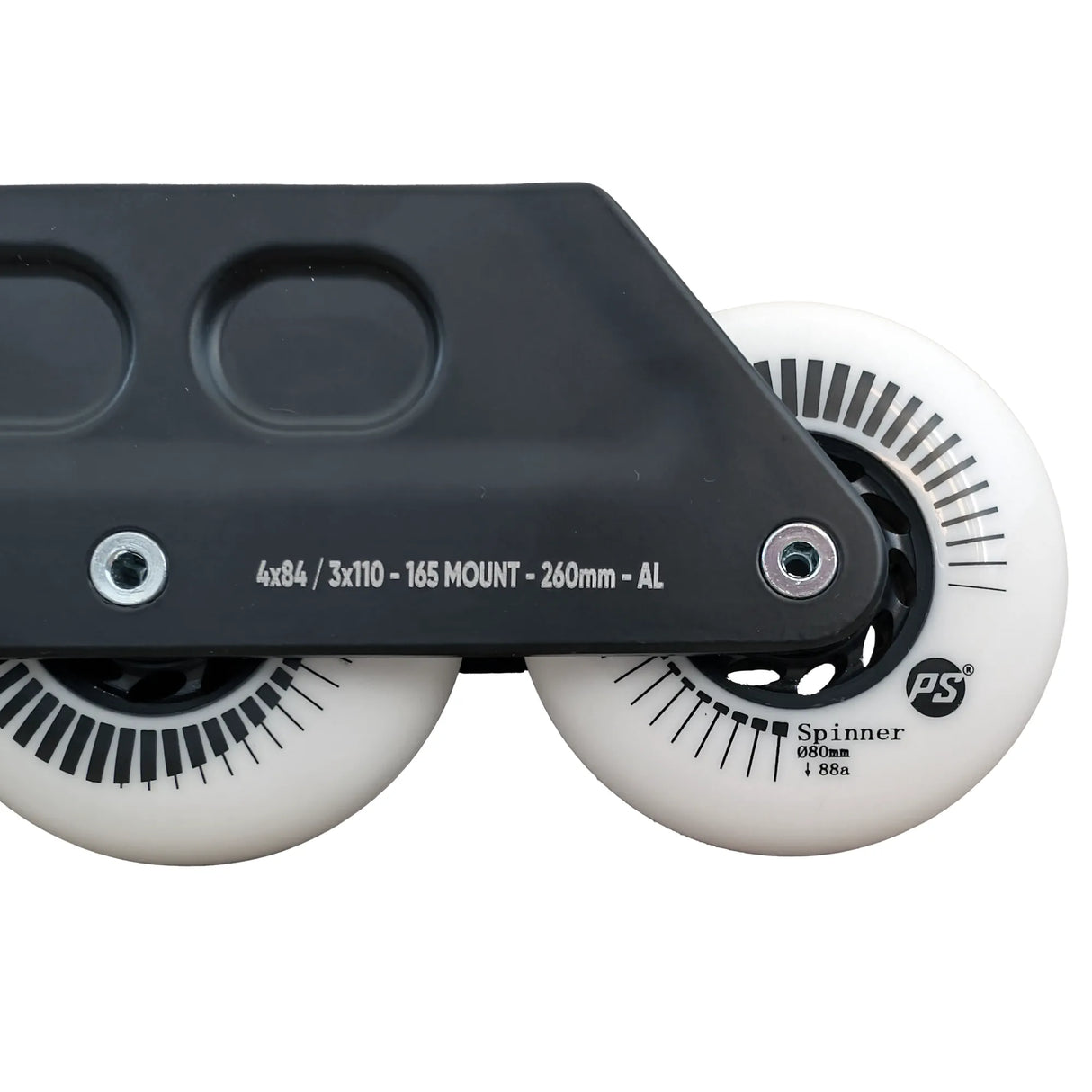 SKAWHÜ2134 POWERSLIDE Surface 2in1 Black Frame mit 4x80mm 88A Spinner Wheels | 4×84 | 3x110 | 260mm | 165mm Dual Point Mounting | 1-Paar | Urban Inline Skating Frames Rahmen für inline Skates Frames for inline Skating Urban Inline Skating Frames Inliner Rahmen für das urbane Gelände Lörrach Freiburg Basel Inliner Skateschule und Skateshop Weil am Rhein SkaMiDan Deutschland Germany