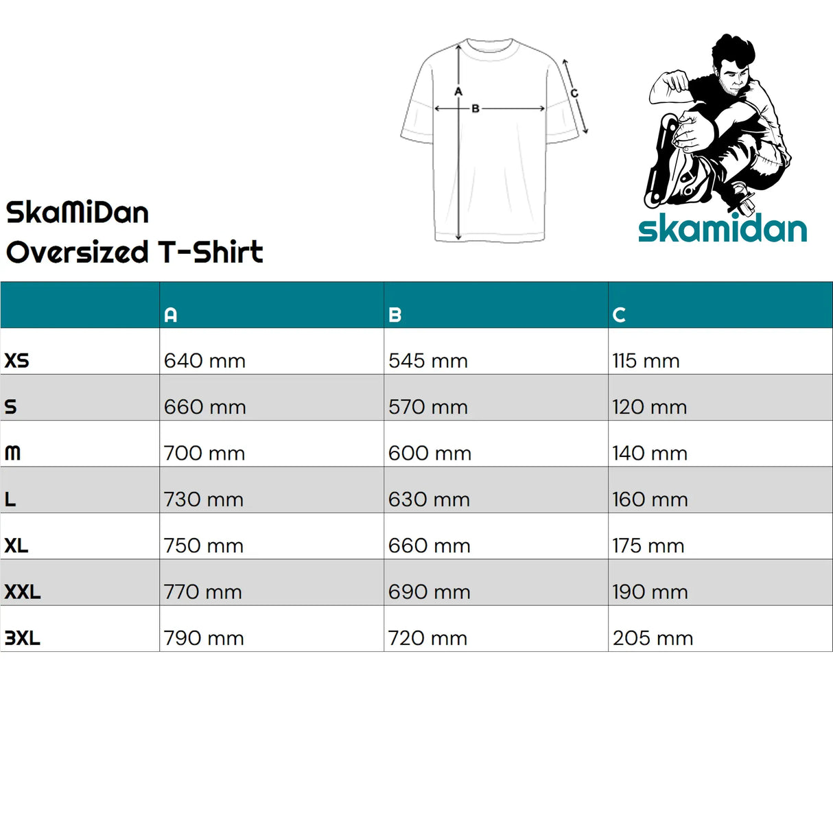 SkaMiDan Basic Oversized T-Shirt | Bio | 100% Baumwolle aus biologischem Anbau SkaMiDan Merch Bekleidung Clothing Clothes Skate Shirt Skate Gear Skating T-shirts pullover skate klamotten zum skaten inline skating roller skating rollerblading inlineskaten rollerbladen weil am rhein lörrach freiburg basel inliner sportbekleidung sportkleidung funktionskleidung Skating School Skateshop Skateschule Skaterladen Deutschland Germany