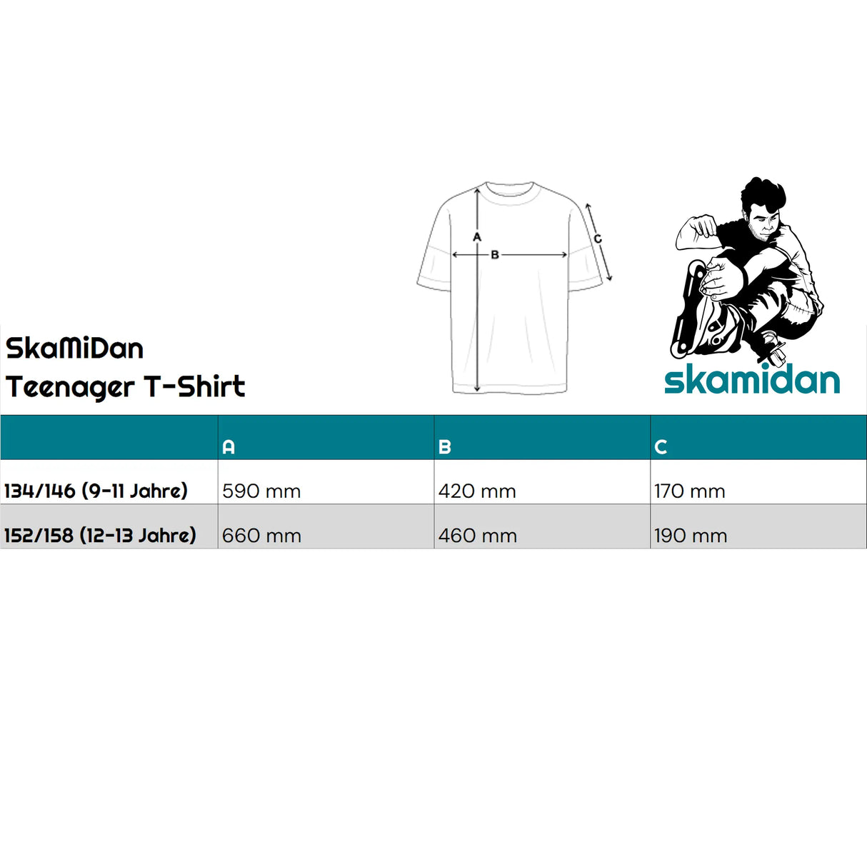 SkaMiDan Original Teenager T-Shirt | Bio | 100% Baumwolle aus biologischem Anbau Organic | 100% cotton from organic farming SkaMiDan Merch Bekleidung Clothing Clothes Skate Shirt Skate Gear Skating T-shirts pullover skate klamotten zum skaten inline skating roller skating rollerblading inlineskaten rollerbladen weil am rhein lörrach freiburg basel inliner sportbekleidung sportkleidung funktionskleidung Skating School Skateshop Skateschule Skaterladen Deutschland Germany