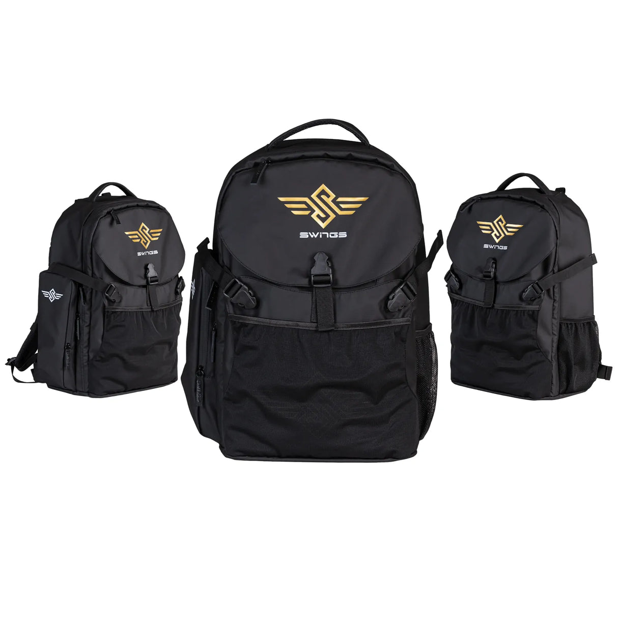 SWINGS Wings Bag Black | Backpack | Stylischer Skaterucksack mit Halterungen für Inlineskates + Co.