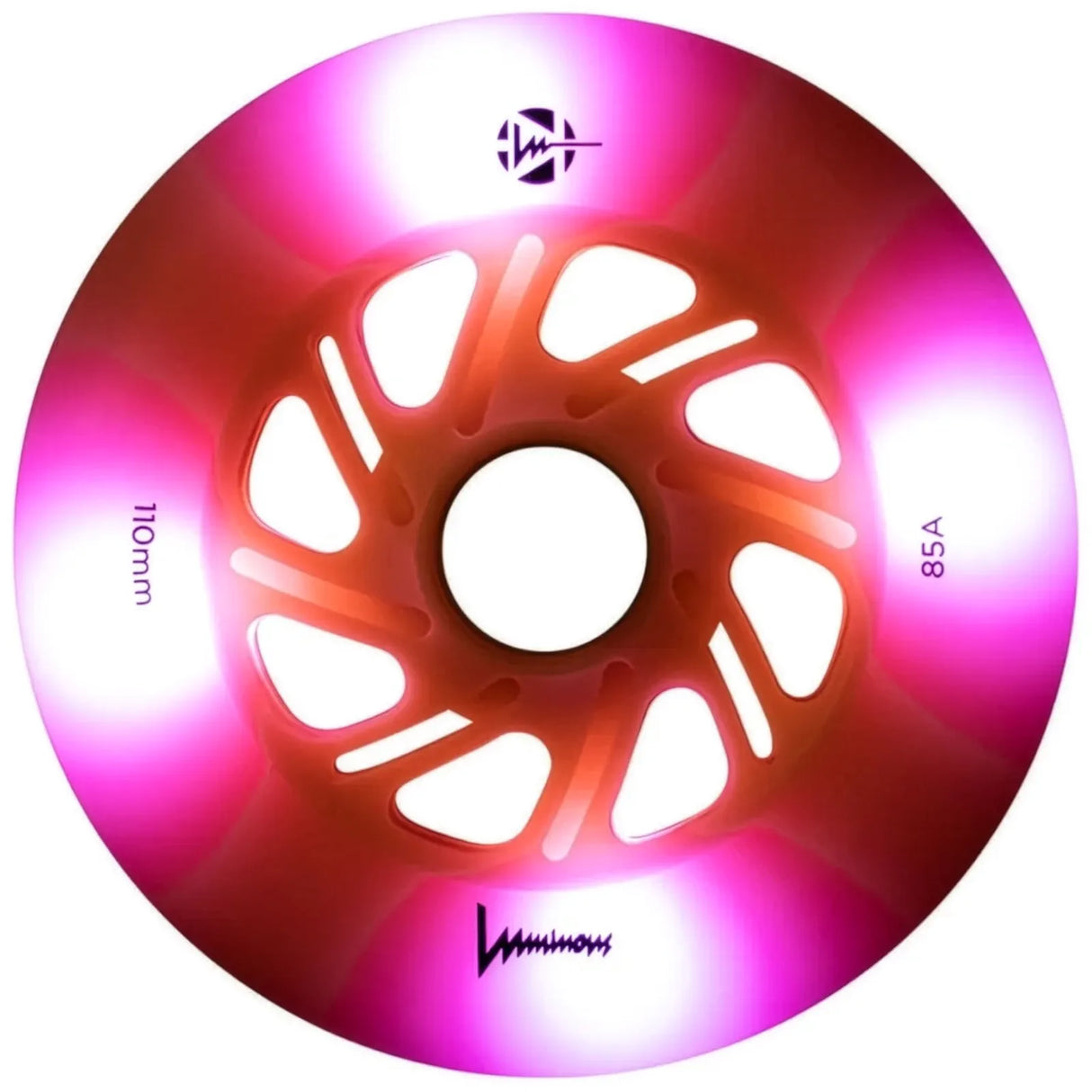 Luminous LED Wheels 110mm 85A | Luminous LED wheels for inline skates in various colors | 3-pack | Light-up wheels | Fitness & urban inline wheels