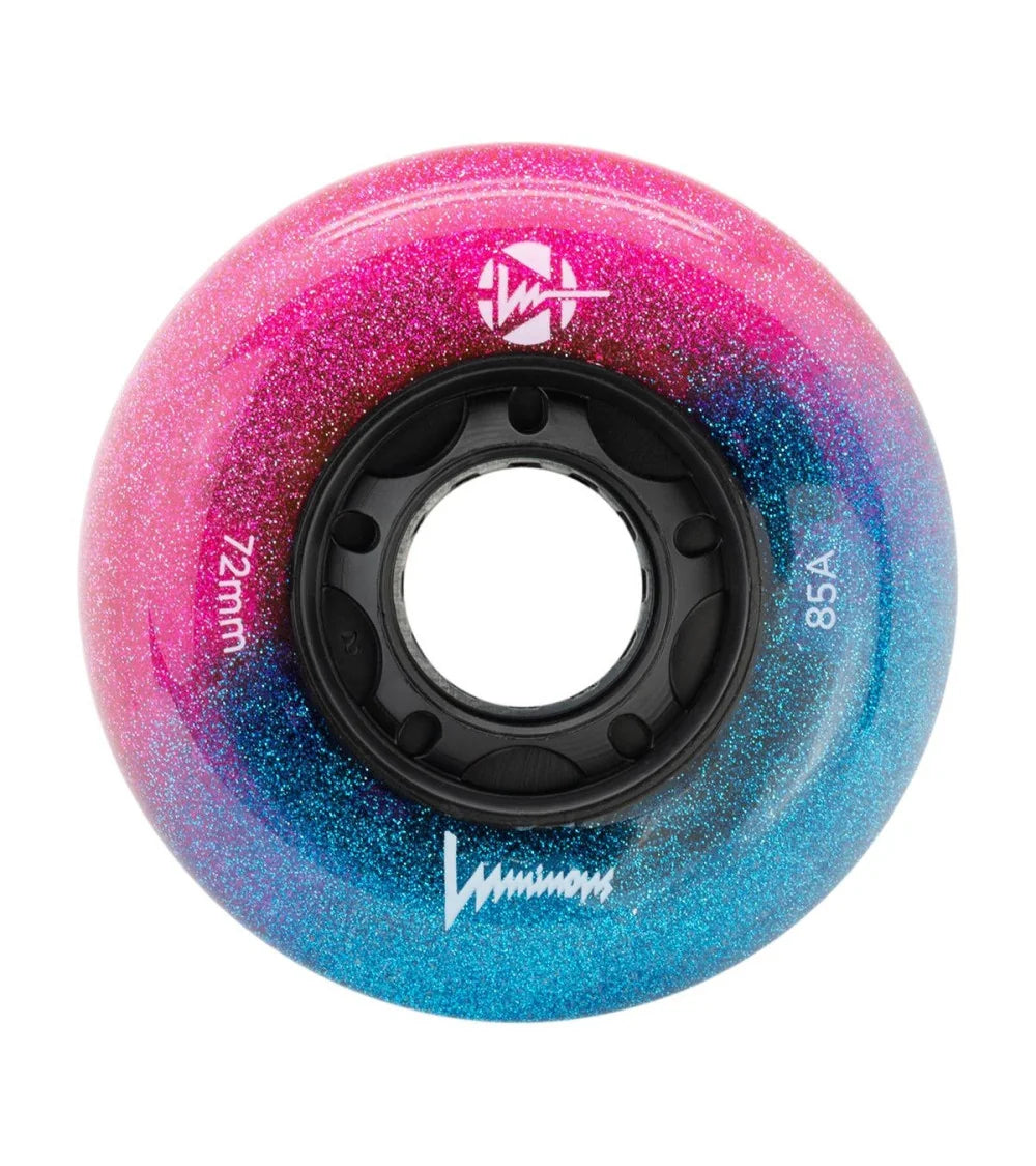 Luminous LED Wheels 72mm 85A | Luminous LED wheels for inline skates in various colors | 4-pack | Light-up wheels | Fitness & Urban Inline Wheels