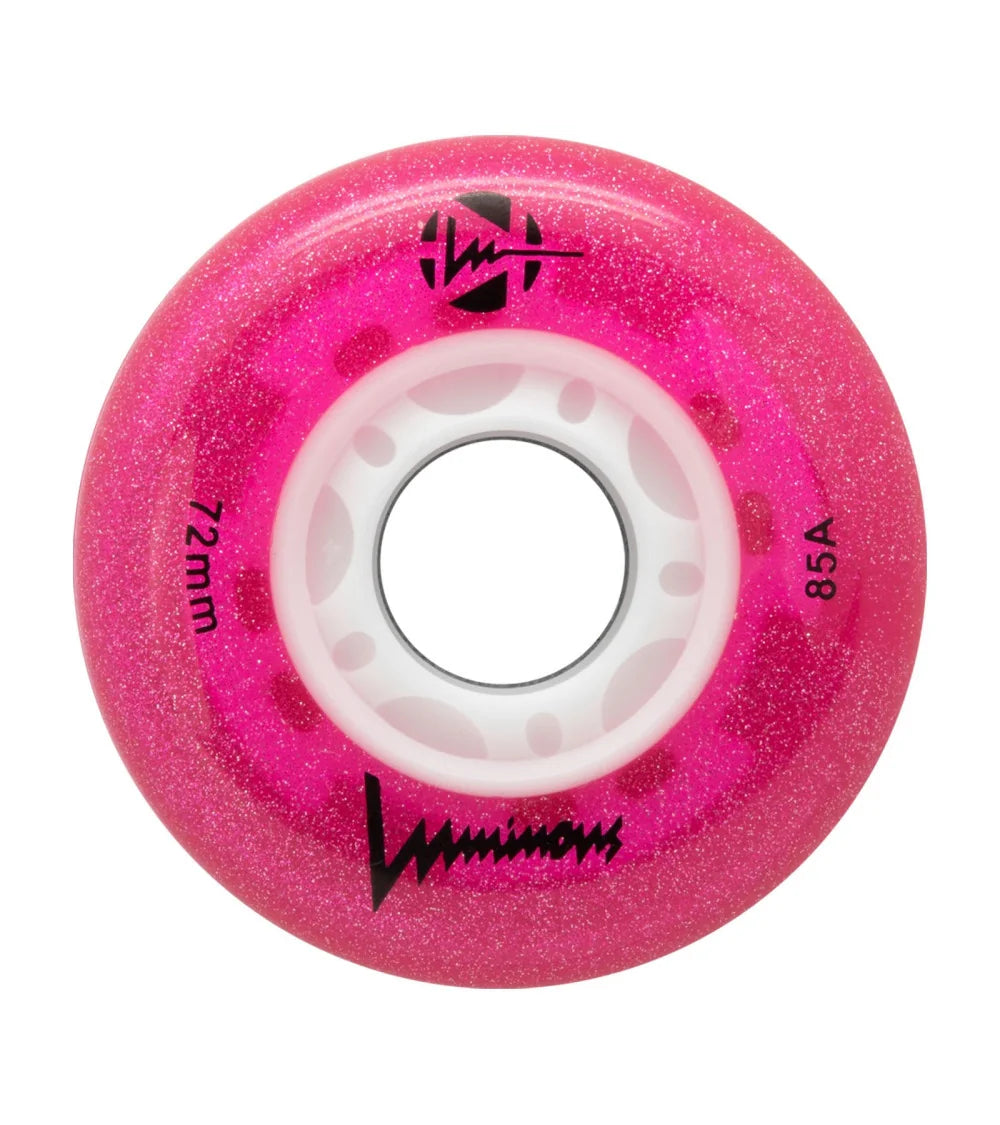 Luminous LED Wheels 72mm 85A | Luminous LED wheels for inline skates in various colors | 4-pack | Light-up wheels | Fitness & Urban Inline Wheels