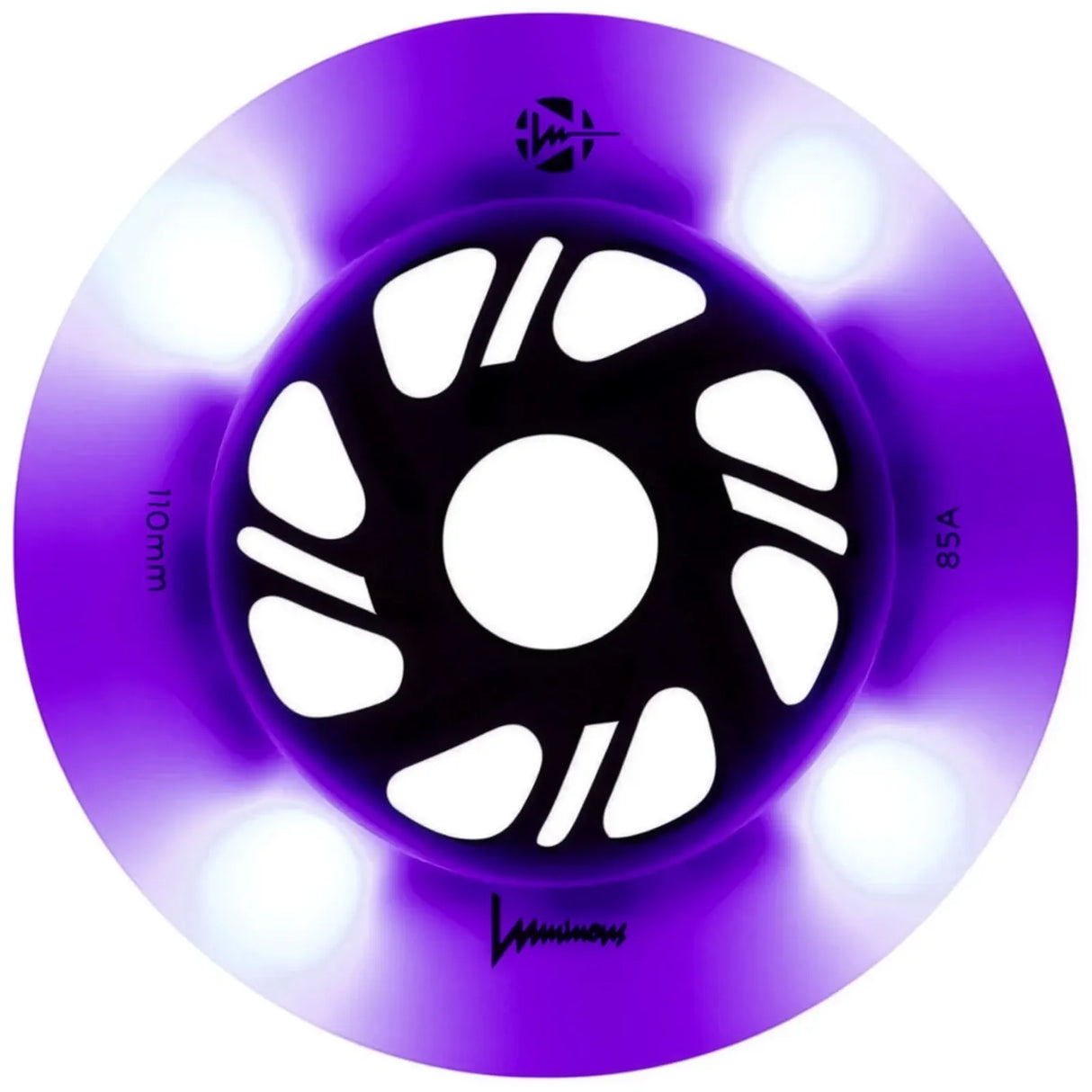 Luminous LED Wheels 110mm 85A | Luminous LED wheels for inline skates in various colors | 3-pack | Light-up wheels | Fitness & urban inline wheels