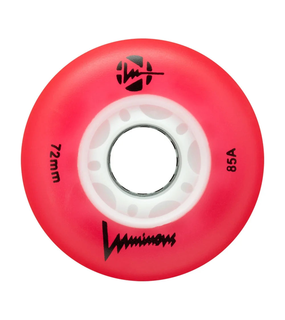 Luminous LED Wheels 72mm 85A | Luminous LED wheels for inline skates in various colors | 4-pack | Light-up wheels | Fitness & Urban Inline Wheels