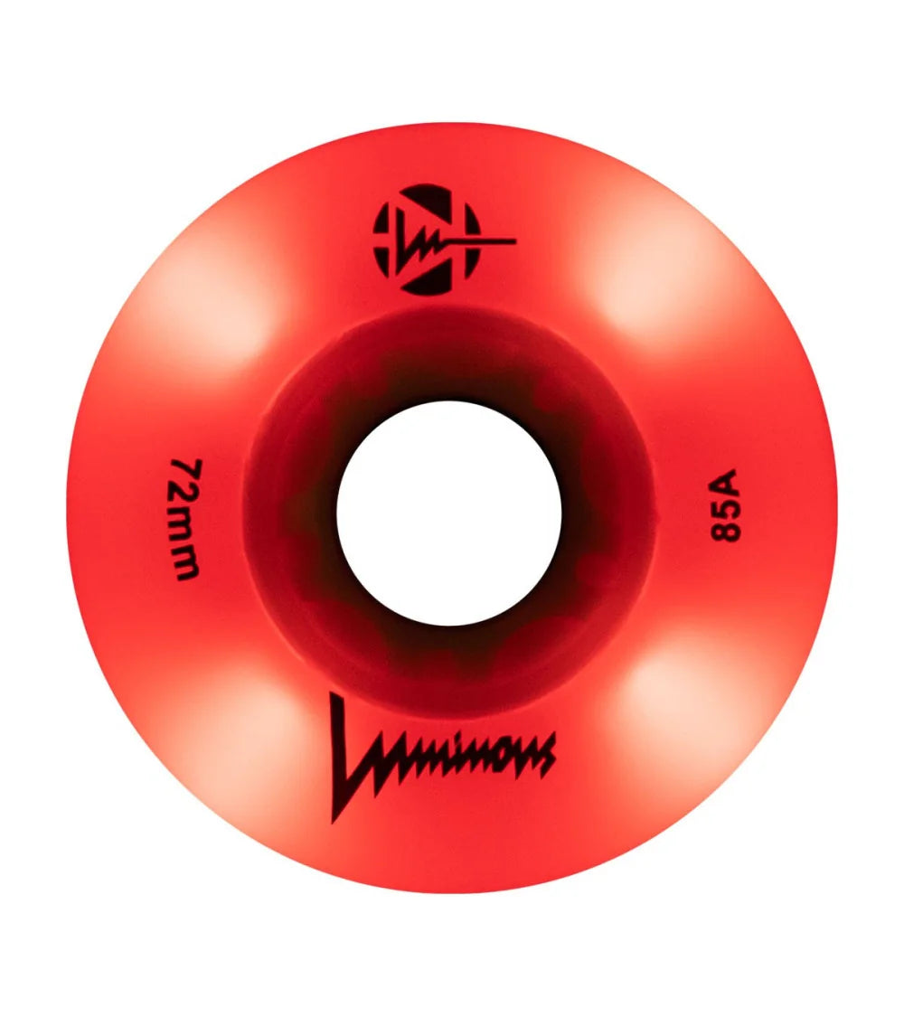 Luminous LED Wheels 72mm 85A | Luminous LED wheels for inline skates in various colors | 4-pack | Light-up wheels | Fitness & Urban Inline Wheels
