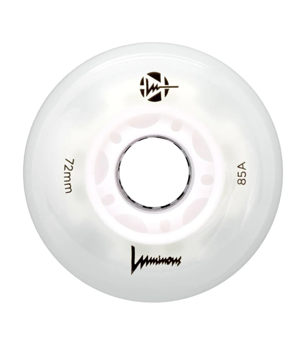 Luminous LED Wheels 72mm 85A | Luminous LED wheels for inline skates in various colors | 4-pack | Light-up wheels | Fitness & Urban Inline Wheels