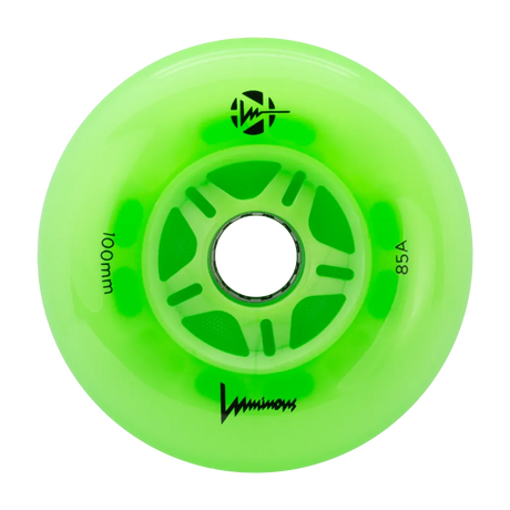 Luminous LED Wheels 100mm 85A | Luminous LED wheels for inline skates in various colors | 3-pack | Luminous wheels | Fitness & Urban Inline Wheels