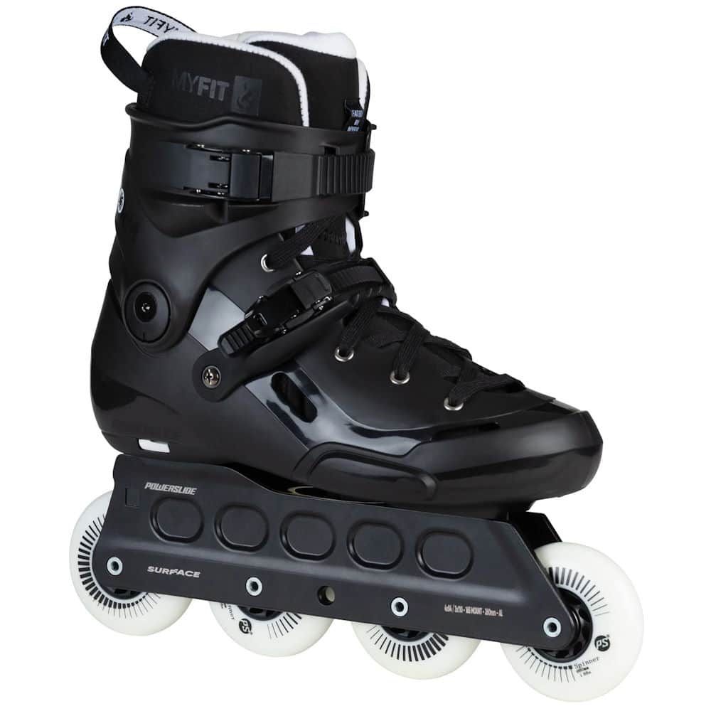 POWERSLIDE Storm Black 80 | 80mm 88A SHR ABEC 9 | Black | 165mm Dual Point Mounting | Urban Inline skates