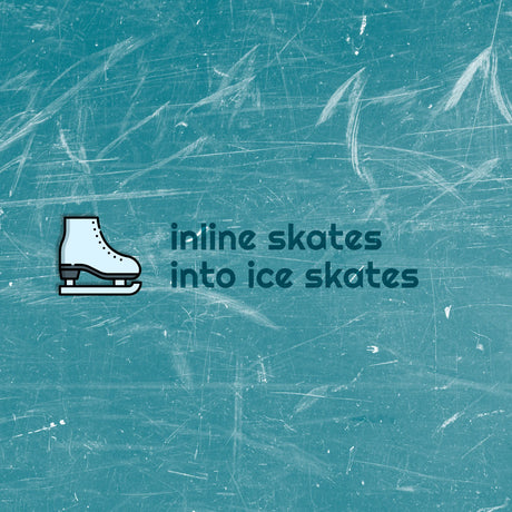 Inlineskates in Schlittschuhe umbauen inliner in schlittschuhe umrüsten rollerblade into ice skates inline skates into ice skates how to convert how to transform inline skates into ice skates inliner in schlittschuhe verwandeln tutorial