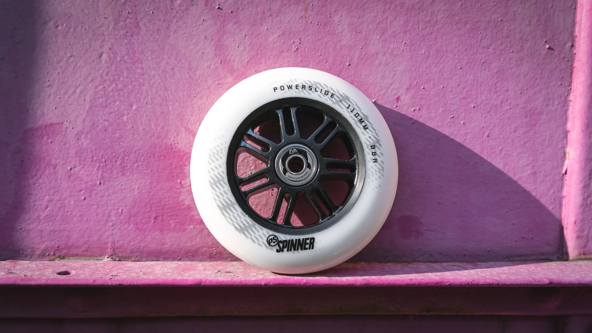 SKA905320 POWERSLIDE Spinner Wheels 110mm 85A White Inliner Skateschule und Skateshop Weil am Rhein SkaMiDan