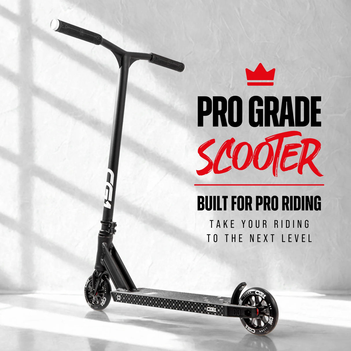 CRE-CG1-BK CORE CG1 Profi Stunt Scooter – verschiedene Farben | Stunt Roller für Fortgeschrittene und Profis | Trickroller für den Skatepark Stunt Scooter Kicker Trottinett Scootering Soots Scootworld SkaMiDan Weil am Rhein Basel Lörrach Freiburg Schweiz Deutschland Switzerland Germany Bale Skatepark Roller Stunt Roller Tretroller Action Scooter Kinder Roller Kids Children Stunts Park Trick Scooter