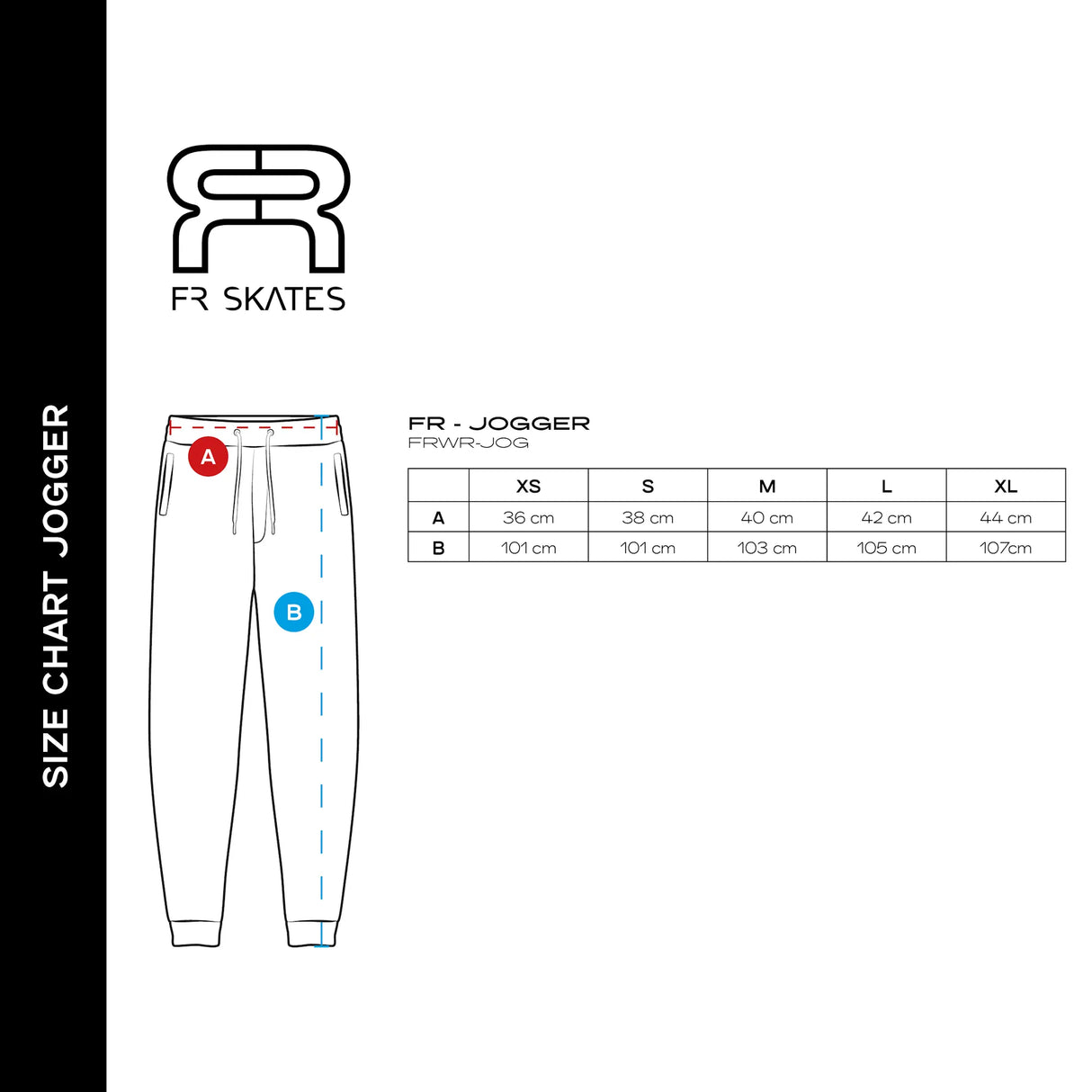 XS = Hüftbreite: 36 cm – Gesamtlänge: 101 cm