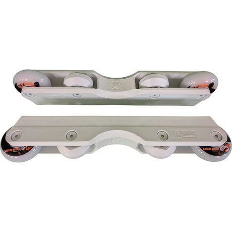 Kizer Fluid IV Team White Carlos Bernal Komplettpaket 2x60mm 90A +2x Antirocker + ABEC 9 Kugellager und Spacer | 1-Paar | UFS Antirocker Rahmen | Aggressive Inline Skating Für KIZER Advance Schienen Aggressive Inline Schiene Urban Skating Classic Mounting Skating Urban Skating Powerblading Schiene aggressive frames powerblading frames speed frames ufs schinenen Inline Skating Black Freestyle Inline Skating Slalom Skating Slalom Schiene Slalom Frame Freestyle Frame Schienen Frames Speed Inline Skating Urban 