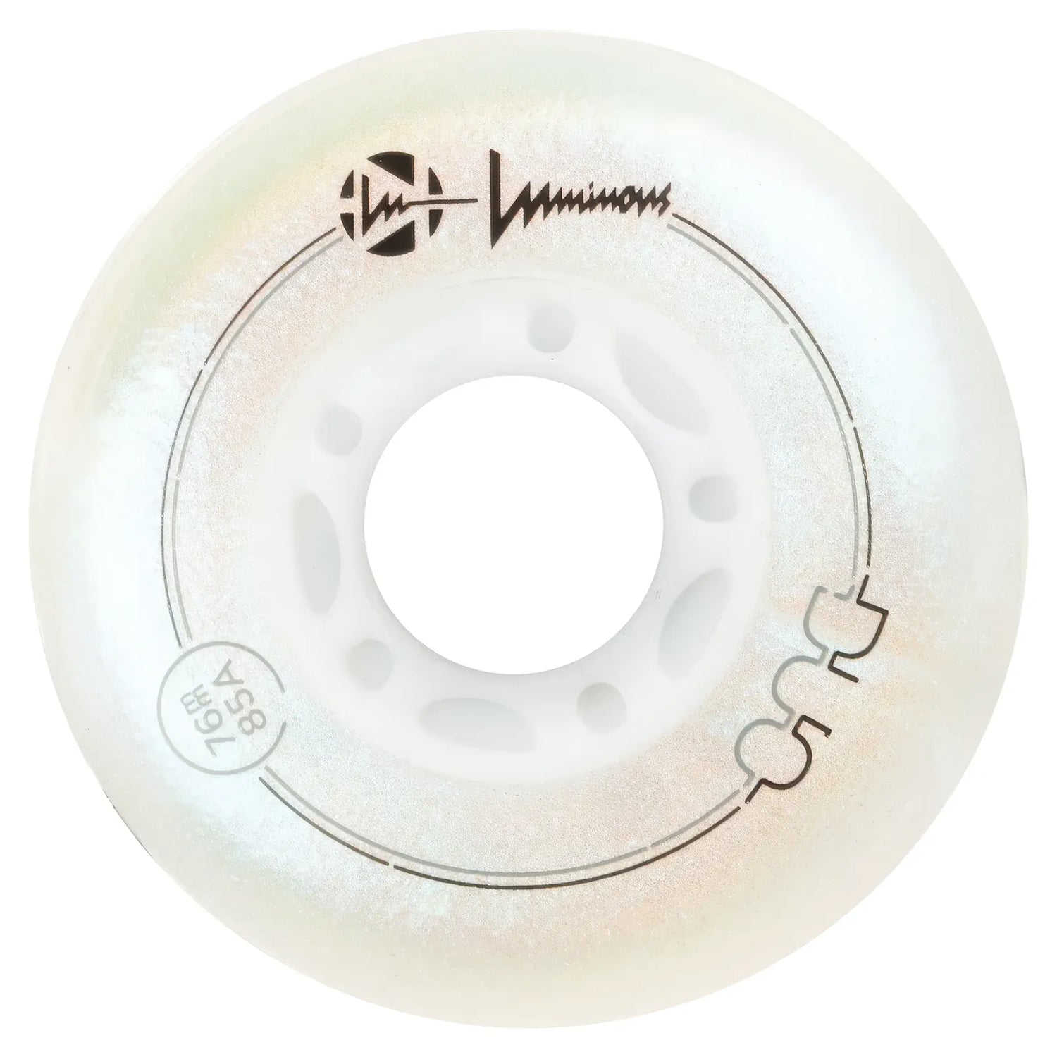 LUWL-LU7685-DUO-WH-WH/WhiteWhite Luminous LED Wheels Duo 76mm 85A – verschiedene Farben | Luminous LED Rollen für Inlineskates | Leuchtrollen | Fitness & Urban Inline Rollen Inline Skating Rollerblading Inlineskaterollen Skating Wheels for Rollerblader  Rollen für Inlineskater Lörrach Freiburg Basel Inliner Richtige Größe right Size for Rollerblades Langhaltende Inlineskaterollen Longlasting Wheels for Rollerblading Skateschule und Skateshop Weil am Rhein SkaMiDan Deutschland Germany
