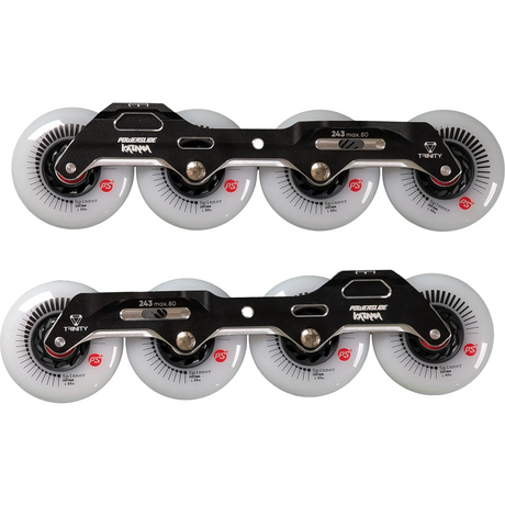 SKA520068/RTR/80 POWERSLIDE Trinity Katana Rocker Frame RTR Black & White – Spinner Rollen 4× 80mm 88A | Slalom & Freestyle Inline Skating Rahmen for inline Skating Urban Inline Skating Frames Inliner Rahmen für das urbane Gelände Lörrach Freiburg Basel Inliner Skateschule und Skateshop Weil am Rhein SkaMiDan Deutschland Germany

