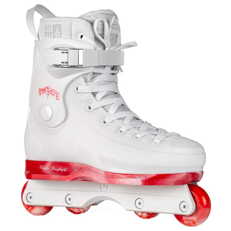 PLAYLIFE Rave Tomo Pro | White Red | Stunt Skates | UFS Mounting | Aggressive Inlineskates Stunt Skates Rollerblades aggressive frames kizer Aggressive Skates Stunt Skates Rollerblading Aggressive Inline Best Aggressive Skates 2021 Top Stunt Skates USD Aeon Skates USD Aeon 60 Inliner Sport Skates Sport Inliner Rollerblades Rollerblading Lörrach Freiburg Basel Inliner Skateschule und Skateshop Weil am Rhein SkaMiDan Deutschland Germany
