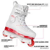 PLAYLIFE Rave Tomo Pro | White Red | Stunt Skates | UFS Mounting | Aggressive Inlineskates Stunt Skates Rollerblades aggressive frames kizer Aggressive Skates Stunt Skates Rollerblading Aggressive Inline Best Aggressive Skates 2021 Top Stunt Skates USD Aeon Skates USD Aeon 60 Inliner Sport Skates Sport Inliner Rollerblades Rollerblading Lörrach Freiburg Basel Inliner Skateschule und Skateshop Weil am Rhein SkaMiDan Deutschland Germany