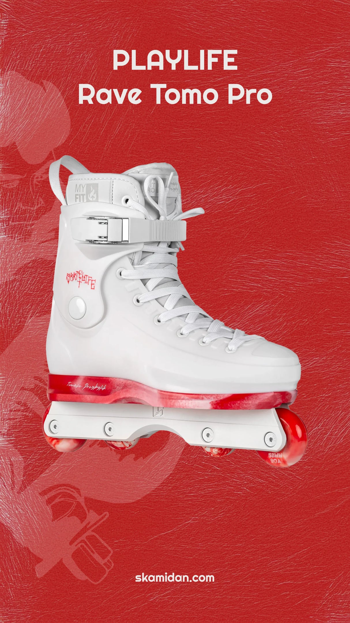 PLAYLIFE Rave Tomo Pro | White Red | Stunt Skates | UFS Mounting | Aggressive Inlineskates Stunt Skates Rollerblades aggressive frames kizer Aggressive Skates Stunt Skates Rollerblading Aggressive Inline Best Aggressive Skates 2021 Top Stunt Skates USD Aeon Skates USD Aeon 60 Inliner Sport Skates Sport Inliner Rollerblades Rollerblading Lörrach Freiburg Basel Inliner Skateschule und Skateshop Weil am Rhein SkaMiDan Deutschland Germany