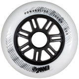 SKA905322 POWERSLIDE Spinner Wheels 100mm 85A White 1-Stück Inliner Skateschule und Skateshop Weil am Rhein SkaMiDan