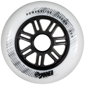 SKA905322 POWERSLIDE Spinner Wheels 100mm 85A White 1-Stück Inliner Skateschule und Skateshop Weil am Rhein SkaMiDan