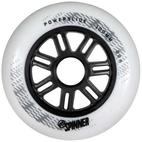 SKA905322 POWERSLIDE Spinner Wheels 100mm 85A White 1-Stück Inliner Skateschule und Skateshop Weil am Rhein SkaMiDan