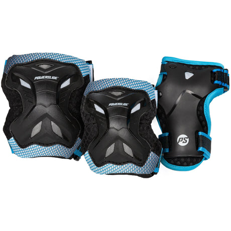 SKA906029 POWERSLIDE Kids Pro Boys Set | Schwarz Blau | Kinder Schützerset | Knie- Ellenbogen- und Handgelenkschoner Schoner Schützerset Gelenkschutz Schützer Schoner Inliner Schoner Inline Schützer protectors skate Skate Schützer Inliner Schützer Schutzausrüstung Fingerschutz Handschuhe inline skating inliner inlineksaten rollerbladen rollerskaten Inlineskates Rollerblades Fitness Skates Slalom Skates rollerblades rollerblading inline skating Lörrach Freiburg Basel Inliner Skateschule und Skateshop Weil am