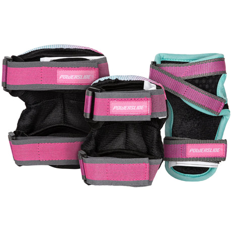 SKA906030 POWERSLIDE Kids Pro Girls Set | Grau Pink | Kinder Schützerset | Knie- Ellenbogen- und Handgelenkschoner Schoner Schützerset Gelenkschutz Schützer Schoner Inliner Schoner Inline Schützer protectors skate Skate Schützer Inliner Schützer Schutzausrüstung Fingerschutz Handschuhe inline skating inliner inlineksaten rollerbladen rollerskaten Inlineskates Rollerblades Fitness Skates Slalom Skates rollerblades rollerblading inline skating Lörrach Freiburg Basel Inliner Skateschule und Skateshop Weil am R