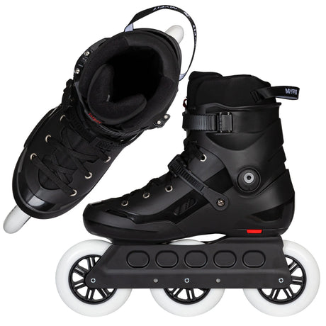 SKA908445 POWERSLIDE Storm Black | 88A SHR ABEC 9 | Schwarz | 165mm Dual Point Mounting | Urban Inlineskates
