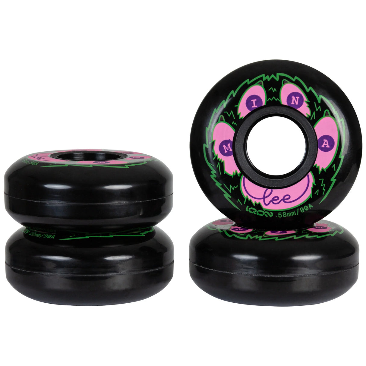 SKA30803 IQON Mina Lee Aggro Wheels 58mm 90A | 4-Pack | Aggressive Inline Rollen Aggressive Inline Rollen Inline Rollen Urban Inline Rollen Edition Urban Inline Rollen Aggressive Inline Rollen Urban Inline Rollen Fitness Inline Rollen für Inliner Stuntrollen Rollerblades Rollerblading Aggressive Inline Skating Aggressive Inline Skating Rollerblading Blading Inline Skating Inliner Skateschule und Skateshop Weil am Rhein SkaMiDan Lörrach Freiburg Basel Deutschland Germany