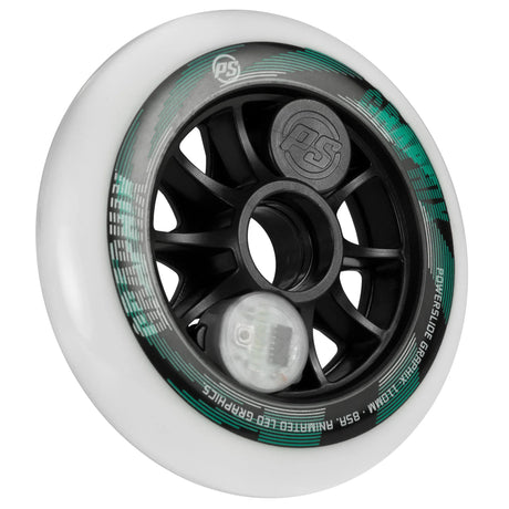 SKA905344 POWERSLIDE Graphix LED Weels White 110mm 86A Inliner Skateschule und Skateshop Weil am Rhein SkaMiDan