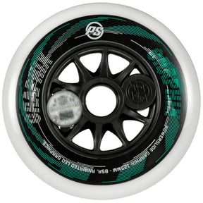 SKA905361 POWERSLIDE Graphix LED Weels White 125mm 86A Inliner Skateschule und Skateshop Weil am Rhein SkaMiDan