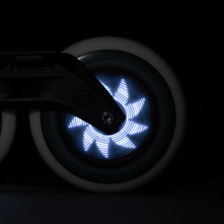 SKA905361 POWERSLIDE Graphix LED Weels White 125mm 86A Inliner Skateschule und Skateshop Weil am Rhein SkaMiDan