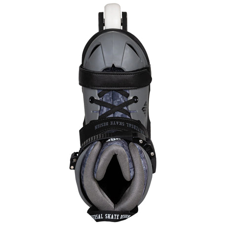 SKA700352 USD Glitch Grey Black adj. Kids Park Skates | Stunt Skates | Aggressive Inlineskates | UFS | Größenverstellbar | Stunt Skates | UFS | Aggressive Inlineskates | Kinder Stuntstakes | replacements replacement axle spare parts Ersatzteile Achsen Ersatzachsen für Inlineskates Rollerblades inline skating Freestyle Powerslide Tau Inlineskates Rollerblades Powerslide Skates Powerslide Hardcore Evo Inliner Skateschule und Skateshop Weil am Rhein SkaMiDan Deutschland Germany Lörrach Freiburg Basel